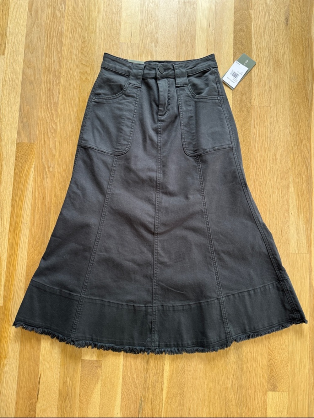 NWT Wash Lab Selma Long Denim Skirt Size 25